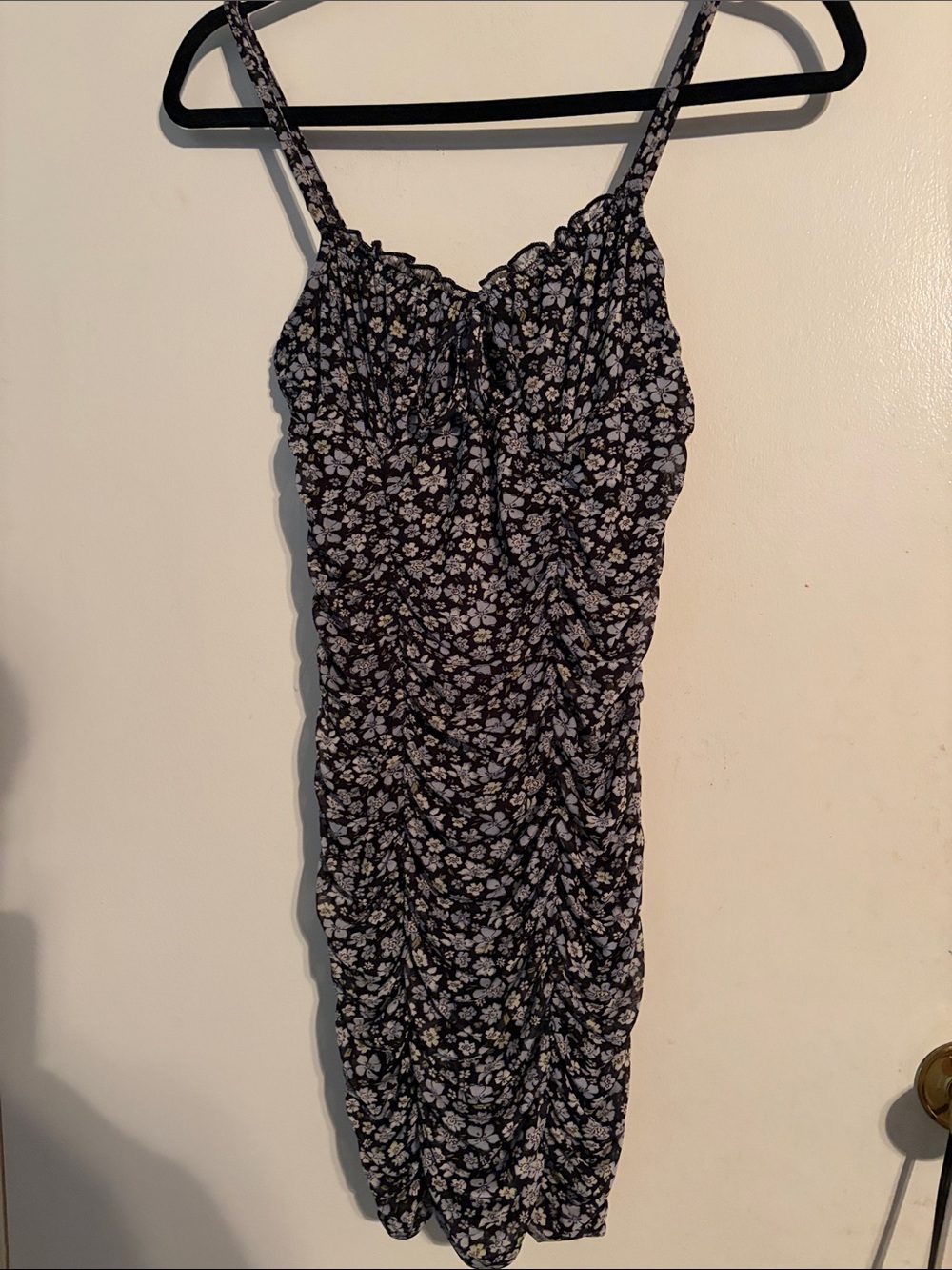 H&M Black Floral Mini Dress